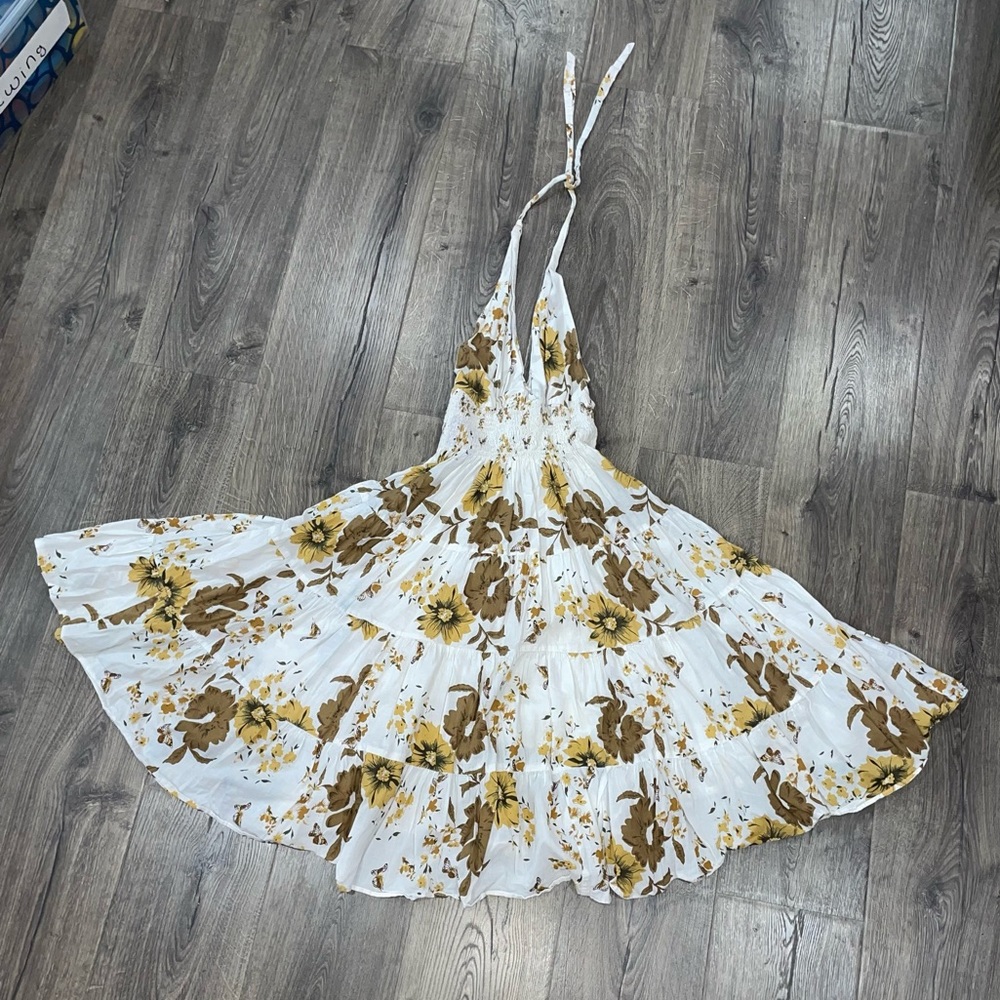 Sunflower halter dress